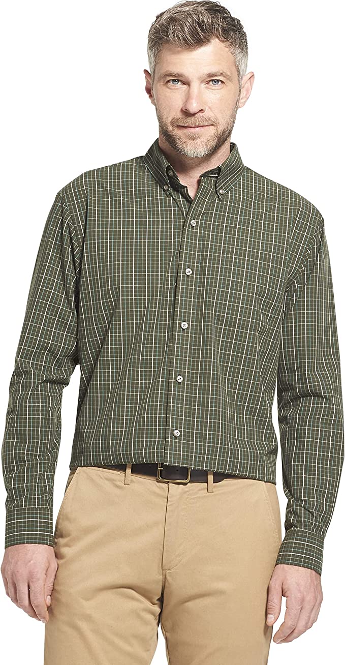 Arrow 1851 Machine Washable Men’s Long-Sleeve Button-Down Shirt