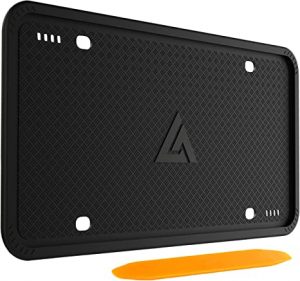 Aujen Universal Weather-Proof Silicone License Plate Frame