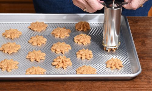 cookie press and sheet
