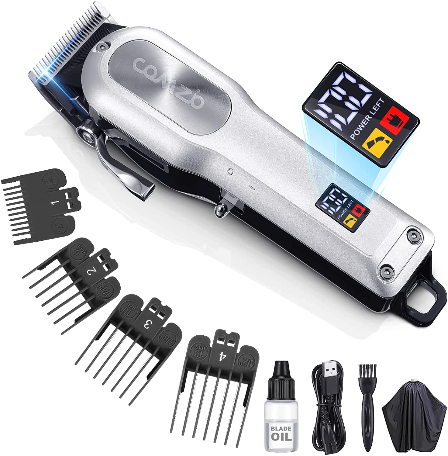 COMZIO Battery Powered Low Noise Hair Clippers