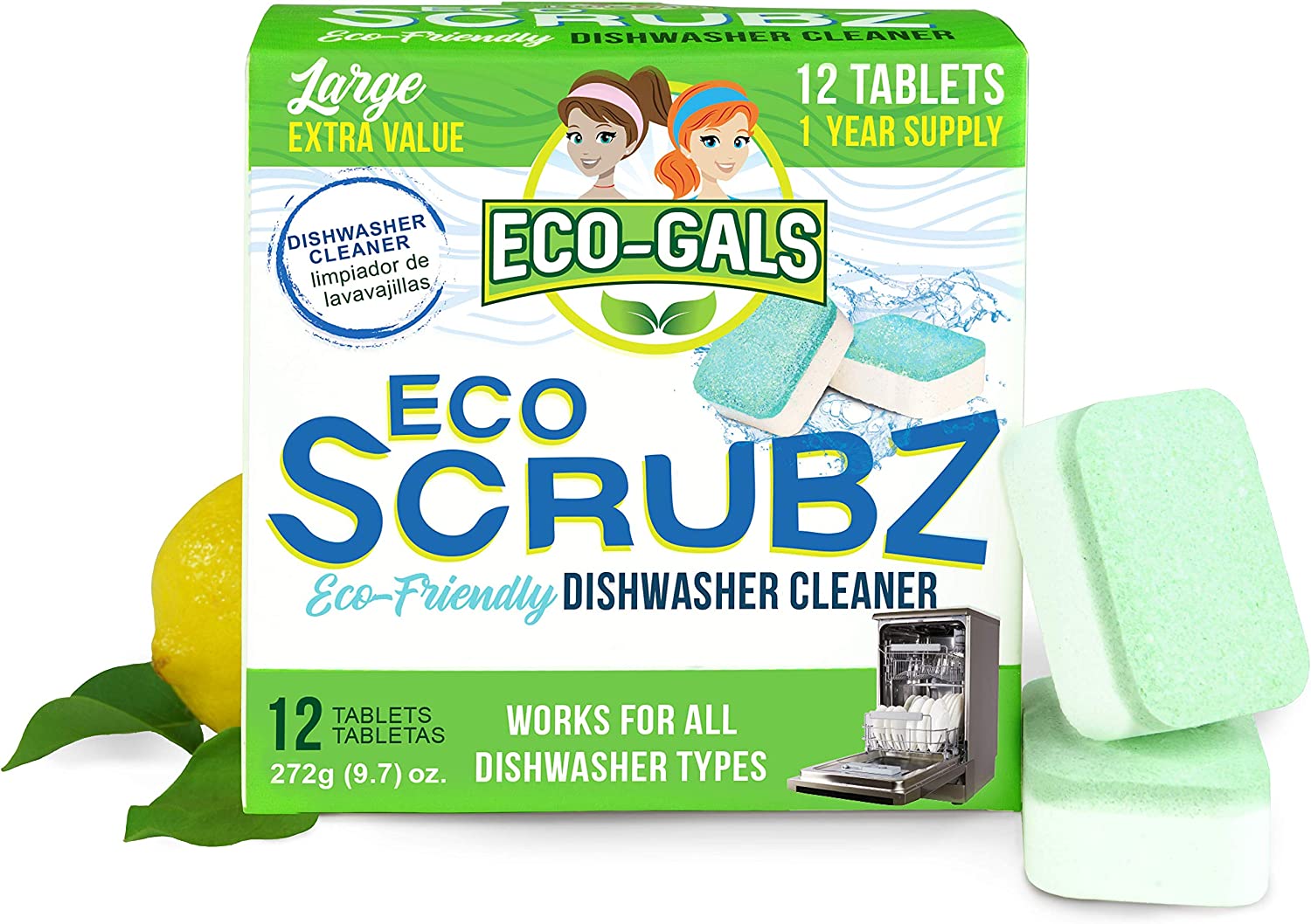 Eco-Gals Eco Scrubz Foaming Action Dishwasher Cleaner