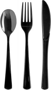 Exquisite Easy Clean Party Plastic Utensils / Cutlery, 150-Piece