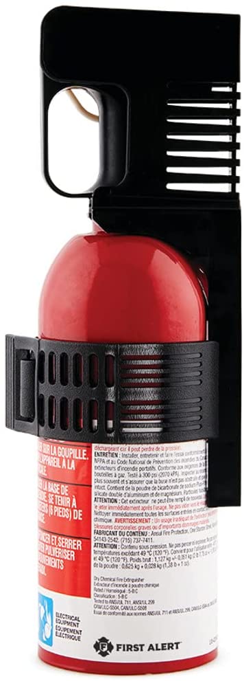 First Alert Heavy Duty Mounting Bracket & Compact Fire Extinguisher