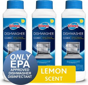 Glisten EPA Approved Disinfectant Dishwasher Cleaner, 3-Pack