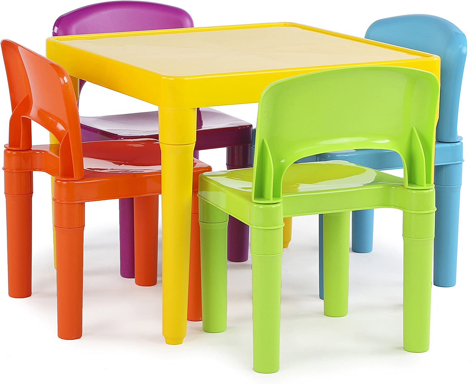 Humble Crew Lightweight Plastic Toddler Table & Chairs Set
