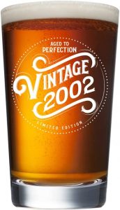 Humor Us Home Goods Birth Year Graphic Pint Glass