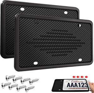 Intermerge Silicone Universal US Car License Plate Frame, 2 Piece