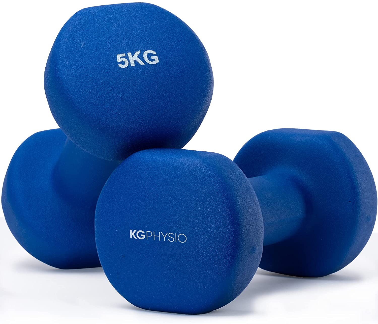 KG Physio Anti-Roll Sweat Resistant Dumbbell Weight Sets, 2-Pairs