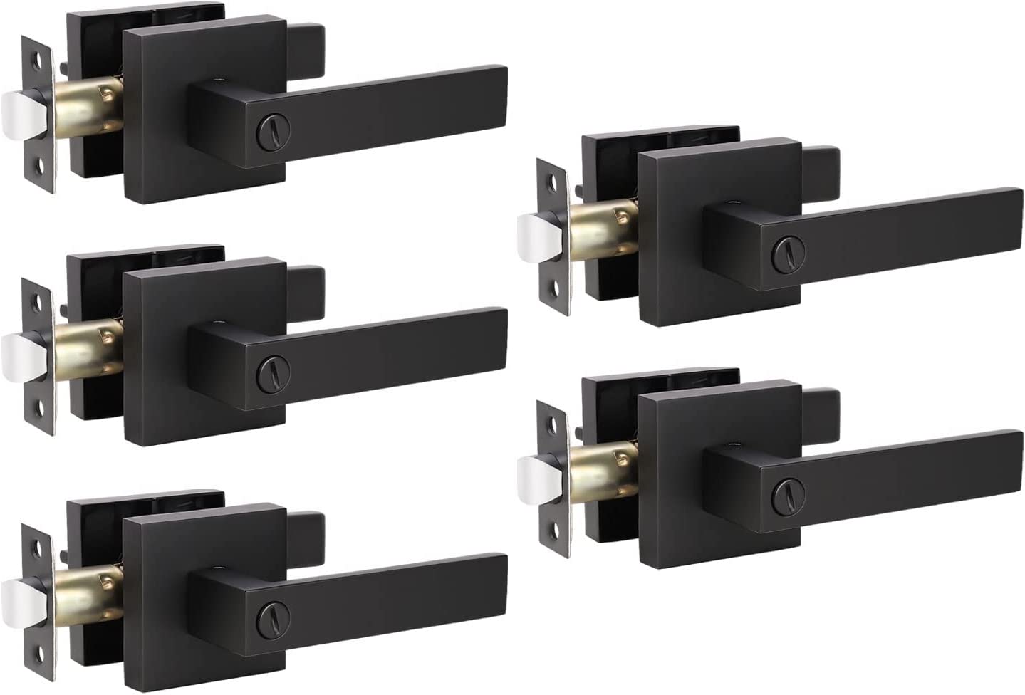 KNOBWELL Privacy One Size Door Locks For Homes, 5-Pack