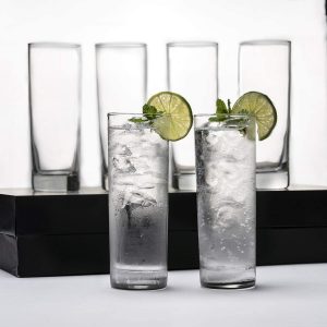 LEMONSODA Lead-Free Tall Cocktail Glasses, 6-Piece