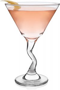Libbey Twisted Stem Martini Glasses, 4-Piece
