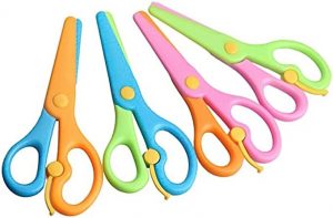 LovesTown Preschool Training Safety Scissors, 4 Pack