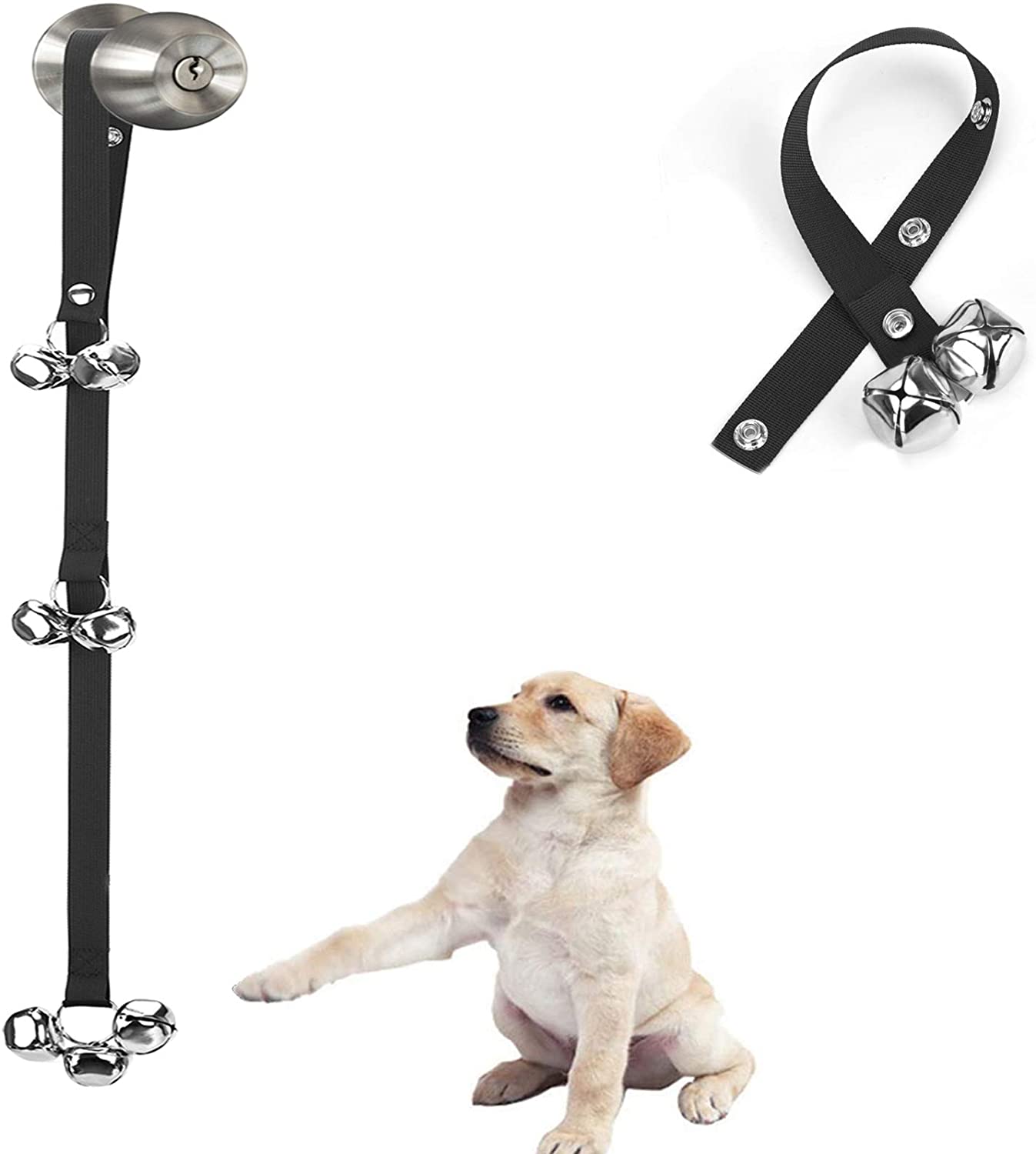 Luckyiren Adjustable Door Knob Bells Dog Accessory