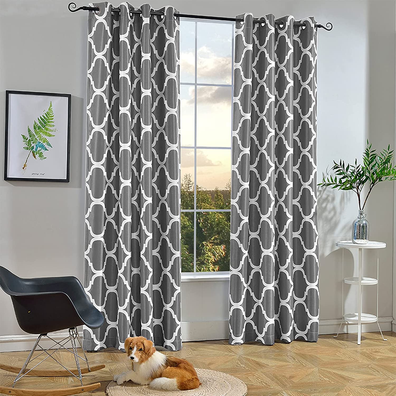 Melodieux Easy Install Triple Weave Bedroom Curtains