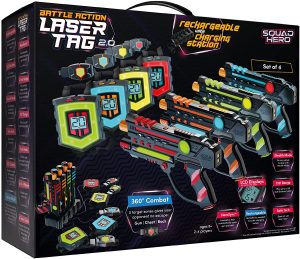 Squad Hero Battle Action Combat Laser Tag Set, 4-Pack