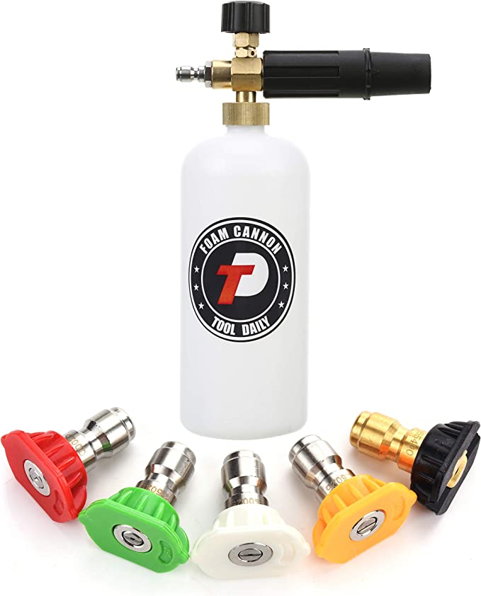 Tool Daily Universal Adjustable Nozzle Pressure Washer Foam Cannon