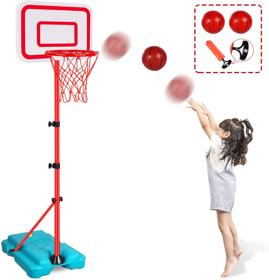 Tsomtto Adjustable Folding Kid’s Indoor Basketball Hoop