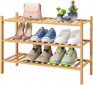 viewcare Easy Assemble Bamboo Wooden Shoe Rack