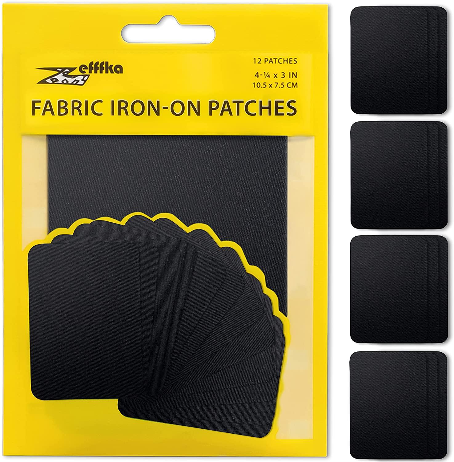 ZEFFFKA Cotton Iron-On Clothing Patches, 12-Piece