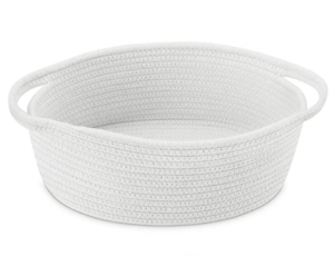 ABenkle Oval Woven Rope Basket With Handles