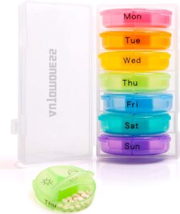 Automoness Plastic Reusable Pill Organizer 3-Times-A-Day