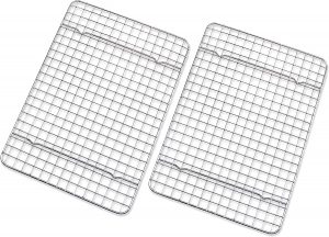 Checkered Chef Warp-Resistant Stainless Steel Cooling Racks, 2-Piece