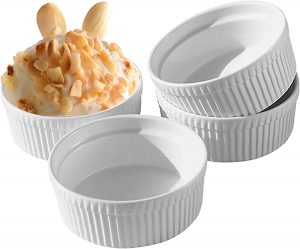 Cinf Microwave Safe Porcelain Ramekins, 4-Piece