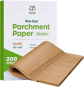 Comfy Package Heat-Resistant No-Curl Parchment Paper