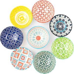DeeCoo Assorted Geometric Patterns Rice Bowls, 8-Piece