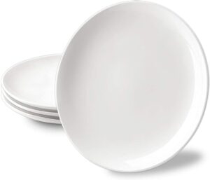 DELLING Dishwasher Safe Oval Porcelain Plates, 4-Piece