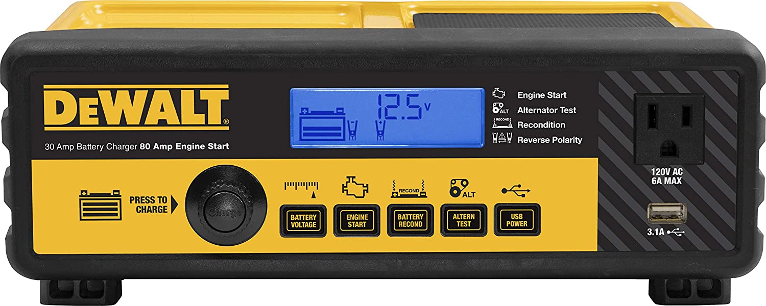 DEWALT Universal Fit Fast Charge Car Battery Charger