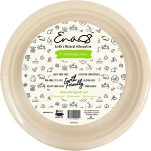 Earth’s Natural Alternative Compostable Paper Plates, 50-Count