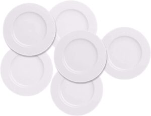 EasyDancing Freezer Safe Non-Toxic Porcelain Plates, 6-Piece
