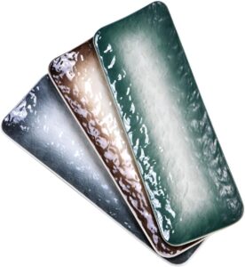 Eglaf Embossed Wave Texture Sushi Plates, 3-Piece