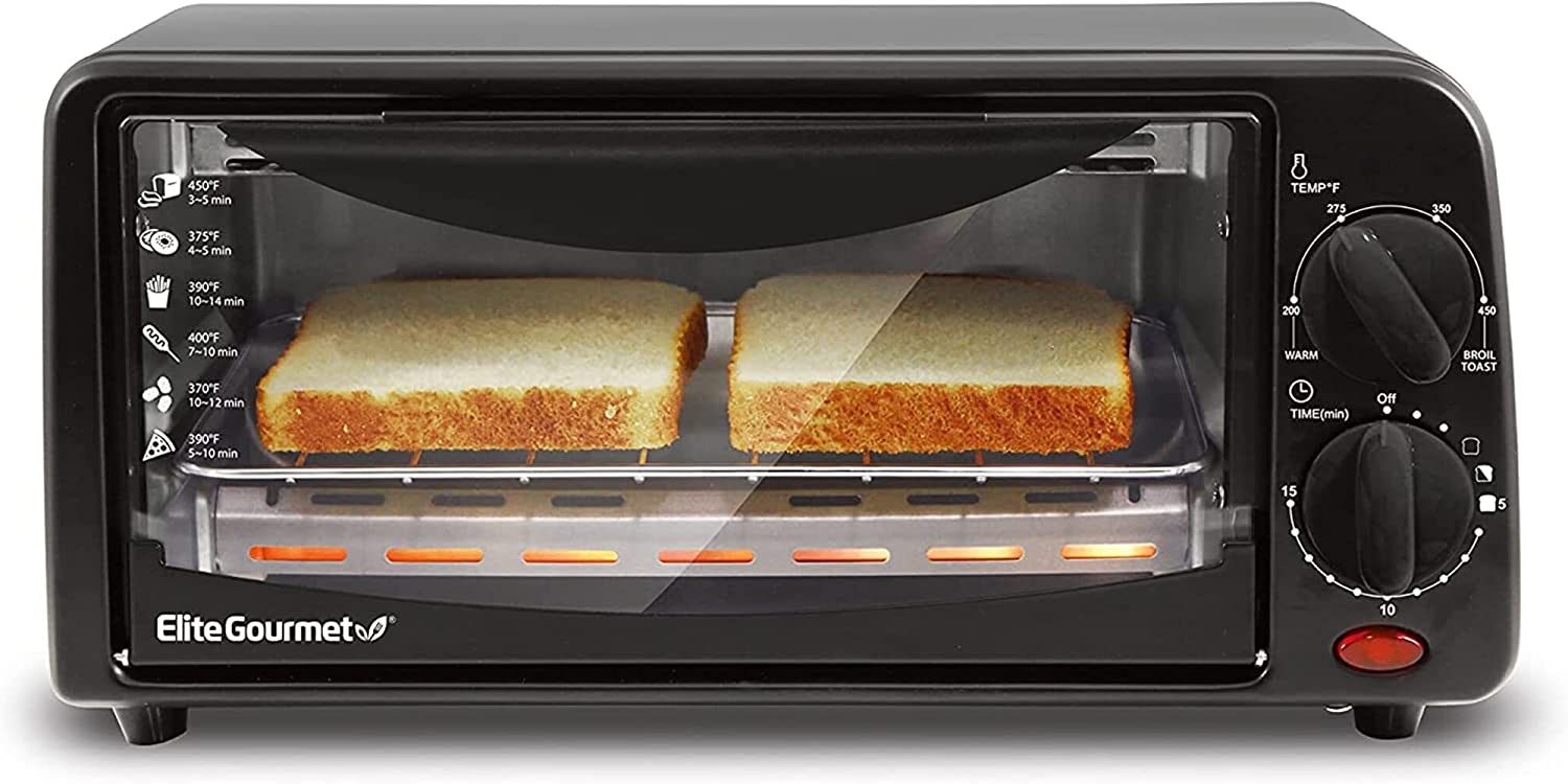 Elite Gourmet Compact Space Saving Toaster Oven