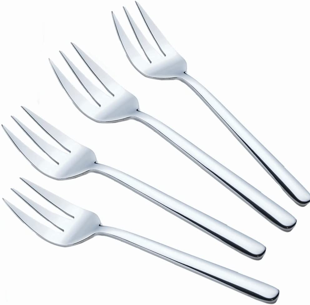 Enwinner Polished Stainless Steel Serving Forks, 4-Piece
