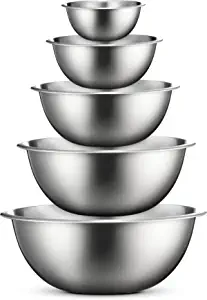 FineDine Stainless Steel Nesting Mixing Bowls Set, 6 Piece