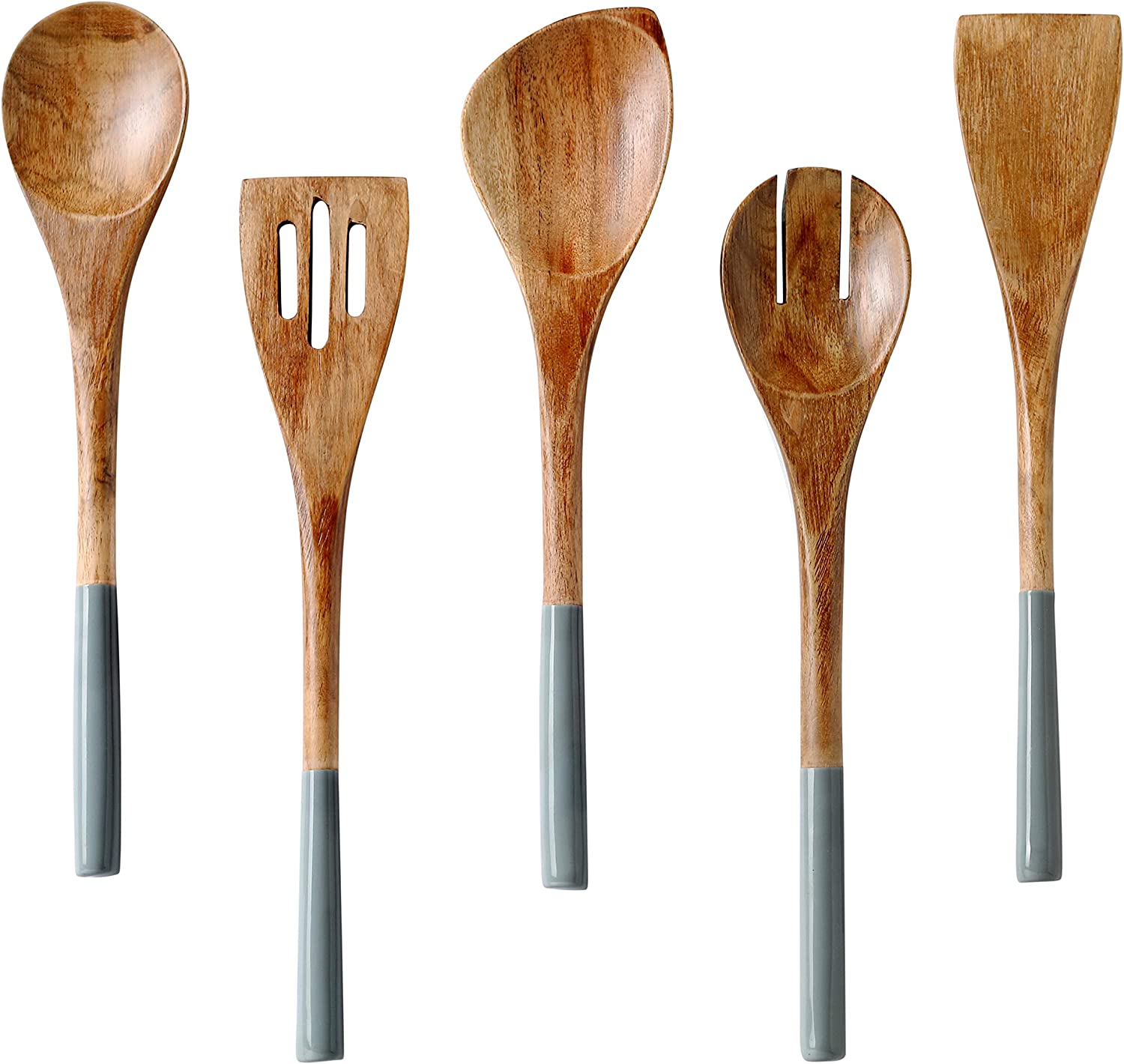Folkulture Eco-Friendly Scratch-Free Wooden Spoon & Spoon Set, 5-Piece