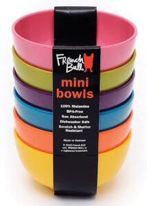 French Bull BPA-Free Melamine Mini Snack Bowls, 6 Piece