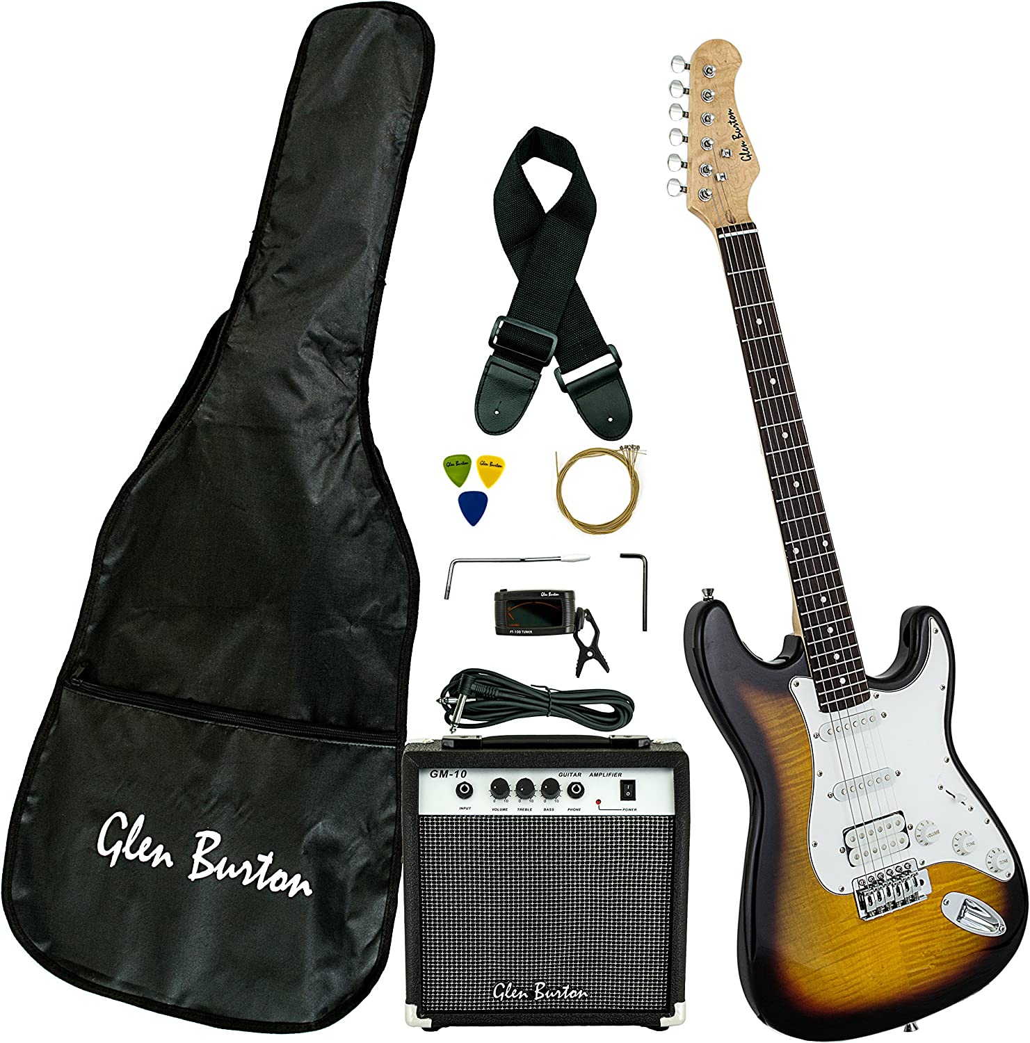 Glen Burton GE101BCO-TS Maple Wood Guitar & Amplifier