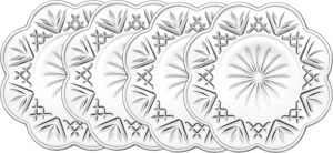 Godinger Transparent Crystal Bread And Butter Plates, 4-Piece