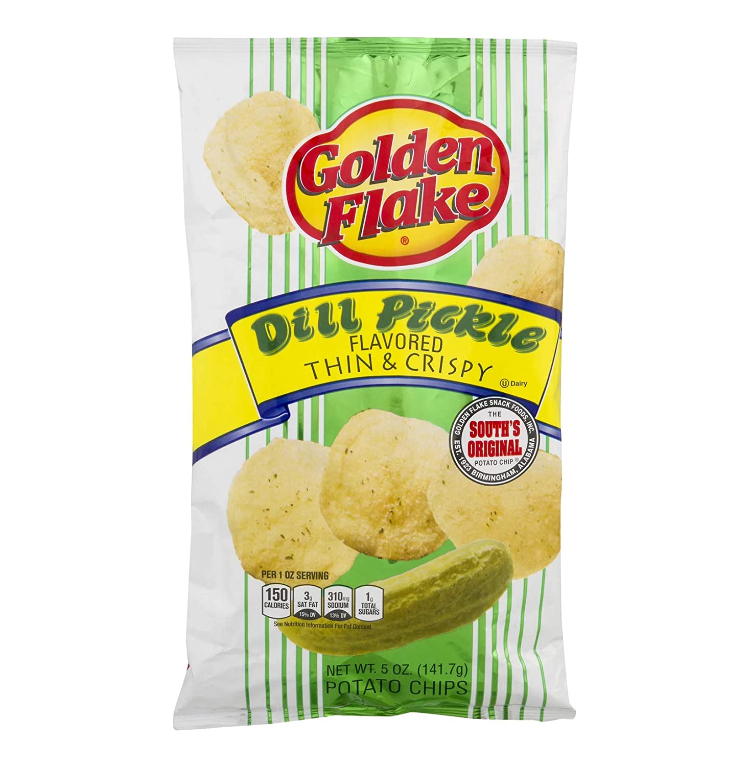Golden Flake Kosher Thin & Crispy Pickle Chips, 4-Pack