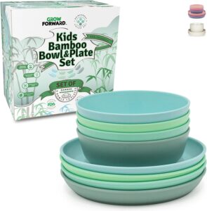 Grow Forward Biodegradable Bowls & Bamboo Plates, 8-Piece