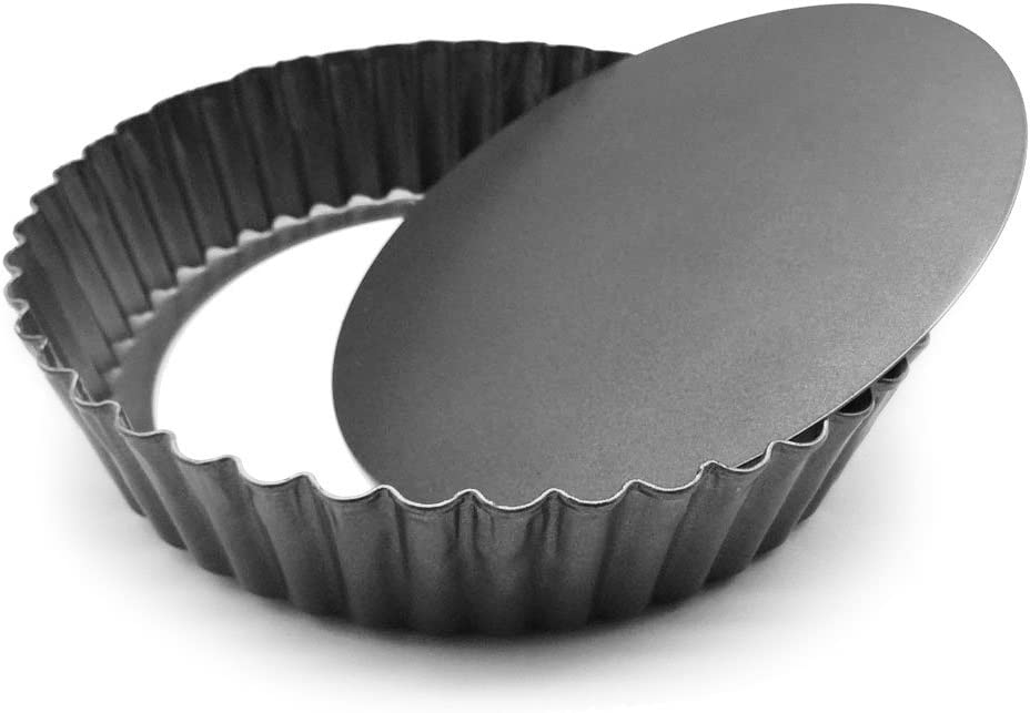 HOMOW Carbon Steel Removable Bottom Quiche Pan