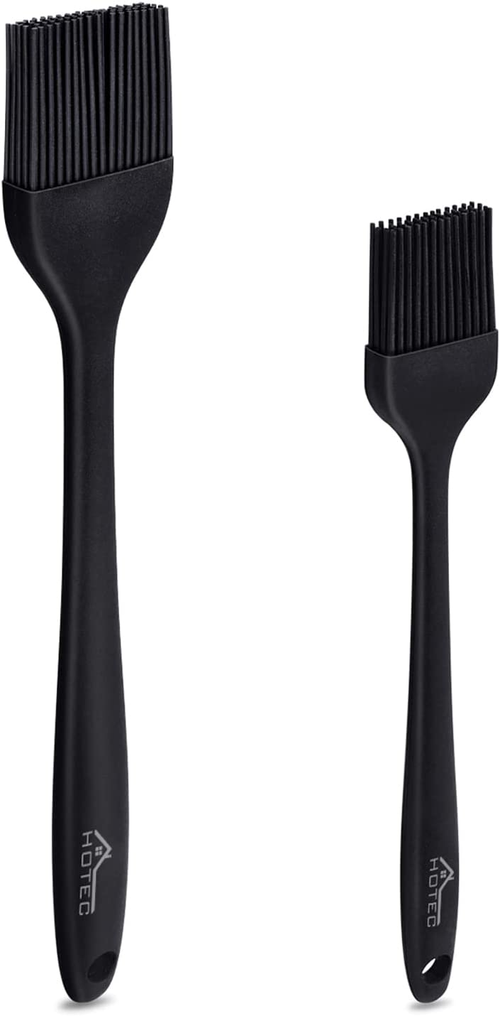 HOTEC Heat-Resistant Silicone Basting Brushes, 2-Piece