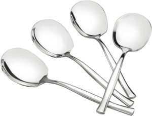 Idomy Easy Clean Stainless Steel Serving Spoons, 8-Piece