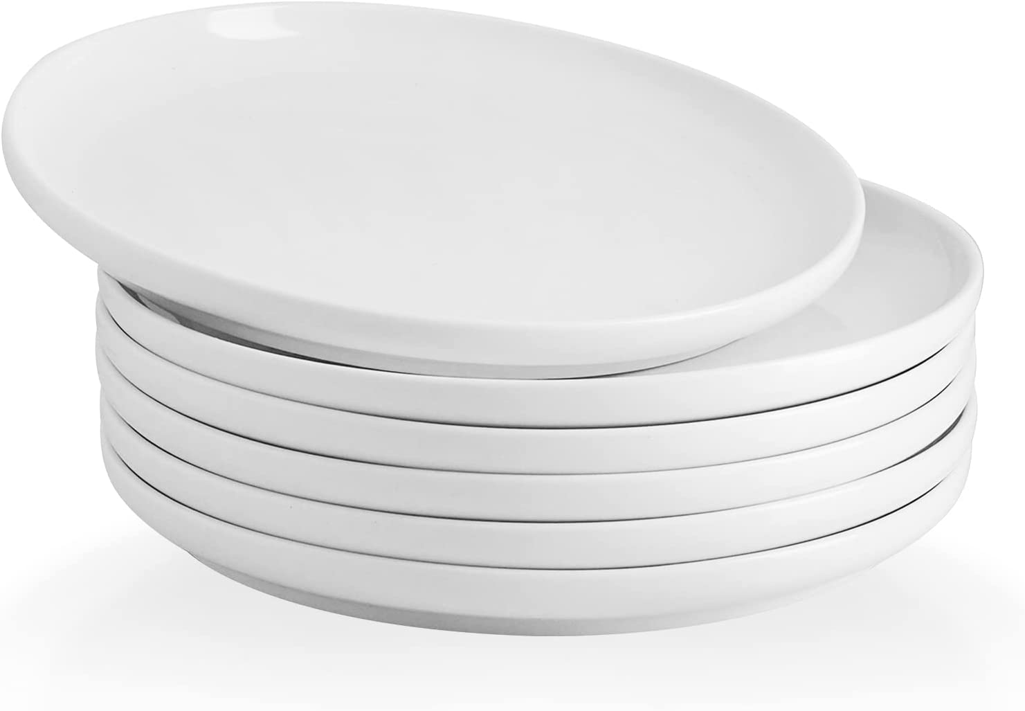 Kanwone Freezer Safe Porcelain Salad Plates, 6-Count