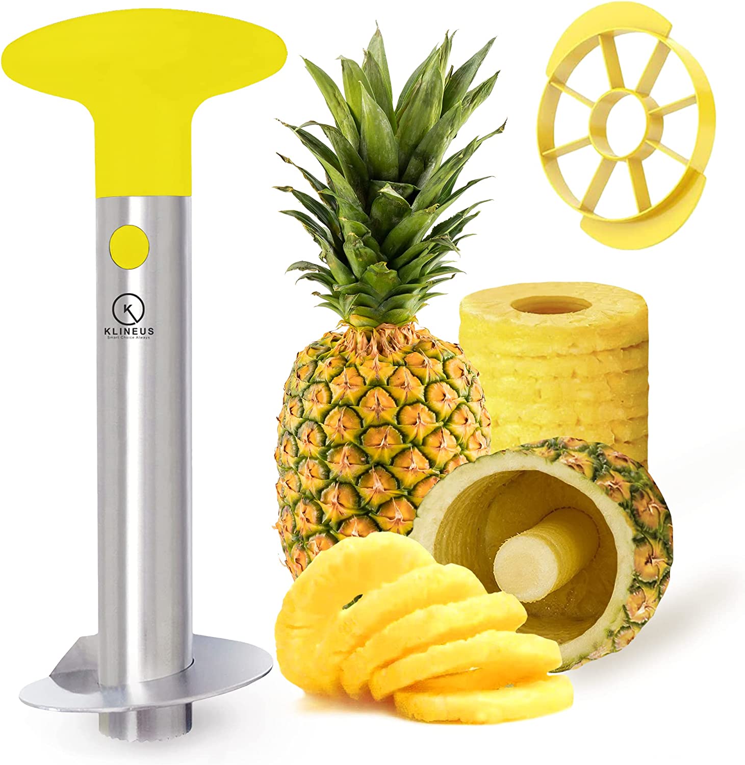 Klineus Dishwasher Safe Ergonomic Pineapple Corer