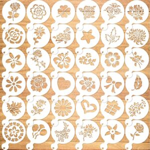 Konsait Assorted Pattern Reusable Cookie Baking Stencils, 36 Piece