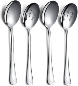 Kyraton Rust-Resistant Stainless Steel Serving Spoons, 4-Piece